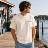 T-shirt Oyster coton bio imprimé crème - Homemade
