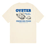 T-shirt Oyster coton bio imprimé crème - Homemade