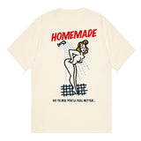 T-shirt Shower coton bio imprimé crème - Homemade