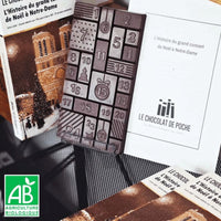 Grande Tablette-livre de l'Avent et de Noël « L’Histoire du grand concert de Noël à Notre-Dame » - chocolat noir 74 % bio pain d’épices - Le Chocolat de Poche Le Chocolat de Poche Hersée Paris 9