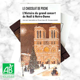 Grande Tablette-livre de l'Avent et de Noël « L’Histoire du grand concert de Noël à Notre-Dame » - chocolat noir 74 % bio pain d’épices - Le Chocolat de Poche Le Chocolat de Poche Hersée Paris 9