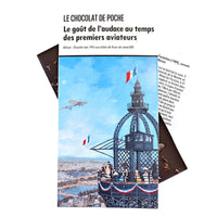 Tablette-livre « Le goût de l’audace au temps des premiers aviateurs » - chocolat noir 74% au grué de cacao bio 80g - Le Chocolat de Poche Le Chocolat de Poche Hersée Paris 9